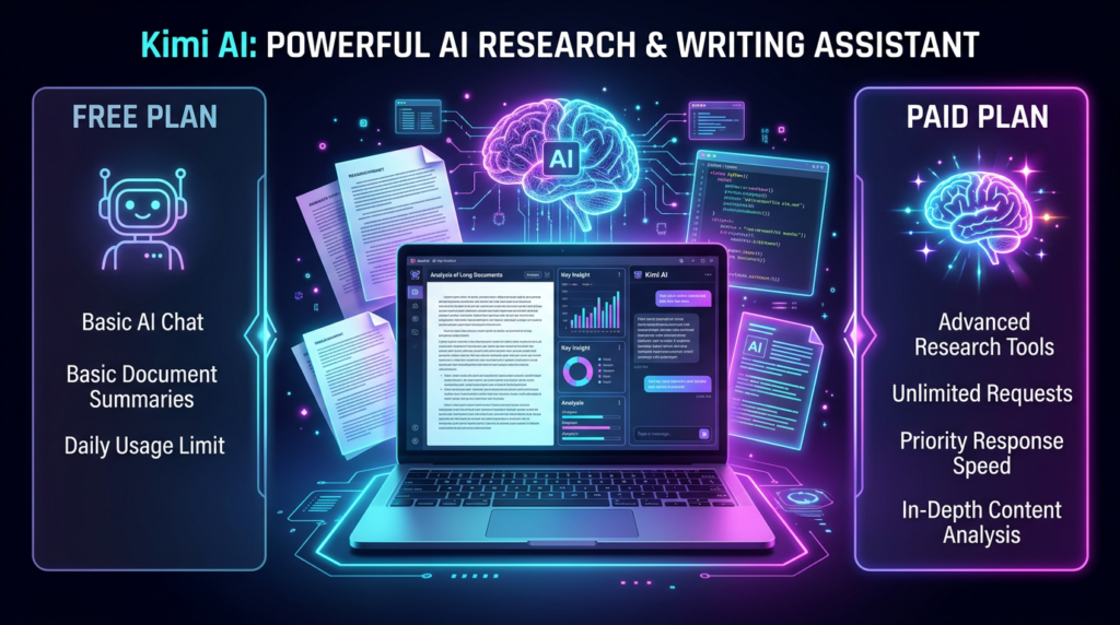 firefly geminiflash create a professional horizontal blog banner about kimi ai, a powerful ai research an 353390